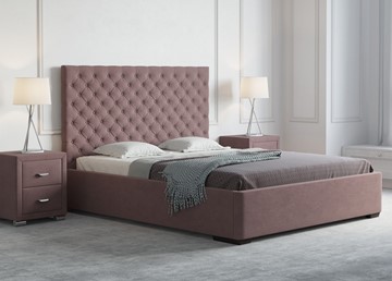 Кровать в спальню Modena 180x200, Искусственная шерсть (Лама Шоколад) в Магадане