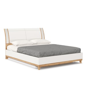 Спальная кровать Бари 1600 с подъёмным механизмом Дуб Золотой/Белый ЛД 698.220 в Магадане