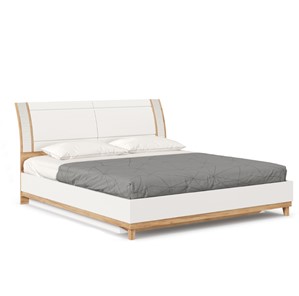Двуспальная кровать Бари 1800 с подъёмным механизмом Дуб Золотой/Белый ЛД 698.220 в Магадане