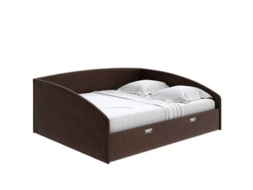 Кровать в спальню Bono 160х200, Рогожка (Levis 37 Шоколад) в Магадане