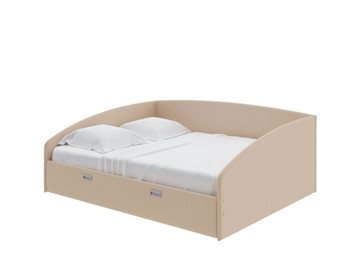 Кровать в спальню Bono 160х200, Рогожка (Savana Camel) в Магадане