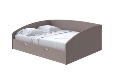 Двуспальная кровать Bono 180х200, Велюр (Scandi Cotton 24 Капучино) в Магадане