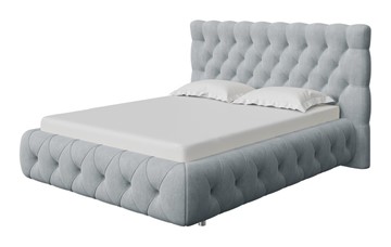 Спальная кровать Castello 160х200, Экокожа (Серый) в Магадане