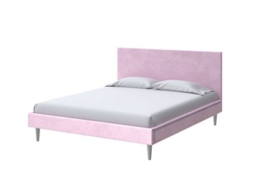 Кровать 2-спальная Claro 160х200, Велюр (Teddy Розовый фламинго) в Магадане