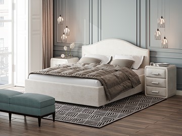 Кровать 2-спальная Proson Classic 160х200, Велюр (Лофти Лён) в Магадане
