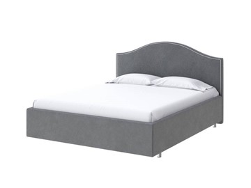 Кровать с мягким изголовьем Classic 160х200, Велюр (Monopoly Британский серый (996)) в Магадане