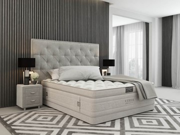 Двуспальная кровать Classic Compact/Basement 180х200, Флок (Велсофт Серый) в Магадане