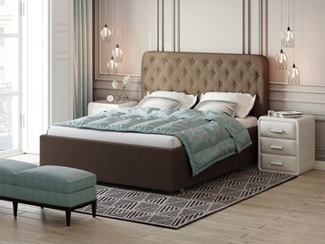 Спальная кровать Proson Classic Large 160х200, Рогожка (Тетра Ореховый) в Магадане