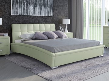 Двуспальная кровать Corso-1L 140x200, Экокожа (Зеленое яблоко) в Магадане