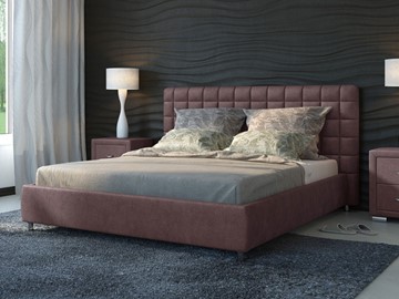 Спальная кровать Corso-3 180x200, Велюр (Лофти Слива) в Магадане