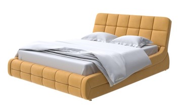 Кровать в спальню Corso-6 140x200, Микрофибра (Diva Шафран) в Магадане