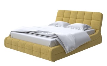 Кровать 2-х спальная Corso-6 140x200, Рогожка (Firmino Канареечный) в Магадане
