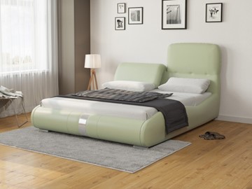 Кровать Лукка 140х200, Экокожа (Зеленое яблоко) в Магадане