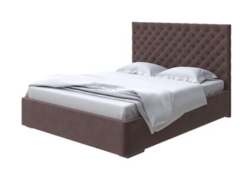 Спальная кровать Modena 160x200, Микровелюр (Manhattan Лесной каштан) в Магадане