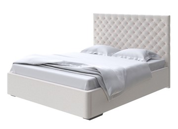 Двуспальная кровать Modena 160x200, Велюр (Scandi Cotton 3 Лён) в Магадане