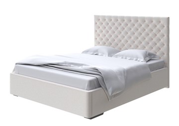 Кровать в спальню Modena 180x200, Велюр (Scandi Cotton 3 Лён) в Магадане