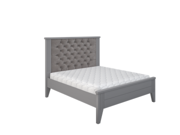 Кровать с каретной стяжкой Верона 1400, Серый в Магадане