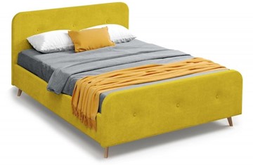 Кровать 2-спальная Сиерра 1600 (с подъемным механизмом и коробом) Торонто горчица в Магадане