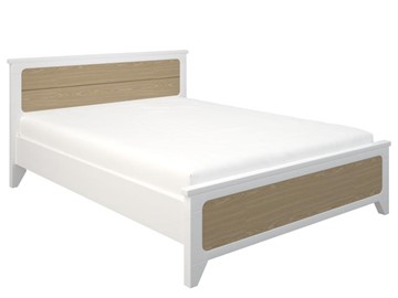 Кровать 2-спальная Боринское Соня 1400, Белый/Дуб в Магадане