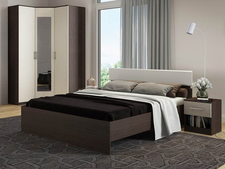 Кровать 2-спальная Светлана 1600, белый/дуб сонома в Магадане - изображение 2