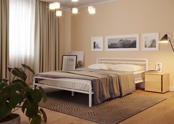 Кровать 2-спальная Леон, 1600, белый в Магадане