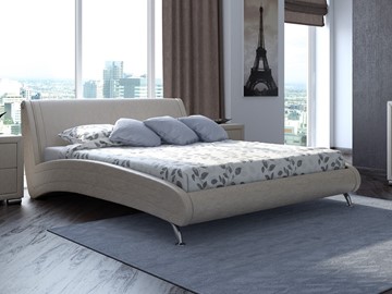Спальная кровать Corso-2 160х200, Экокожа (Жемчуг) в Магадане