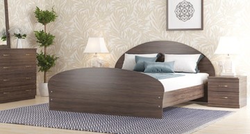 Полутороспальная кровать СВ-Стиль Валенсия, 140х200 с основанием, венге в Магадане