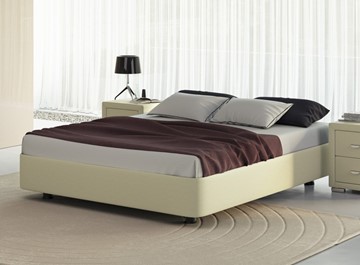 Кровать в спальню Rocky Base 160x200, Экокожа (Кремовый) в Магадане
