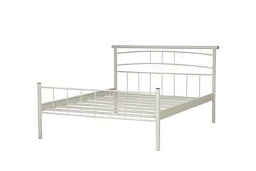 Двухспальная кровать Олмеко 42.25 ТОКИО, металл белый в Магадане