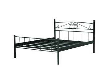 Кровать двухспальная 42.27-01 ЛАЦИО, металл черный в Магадане