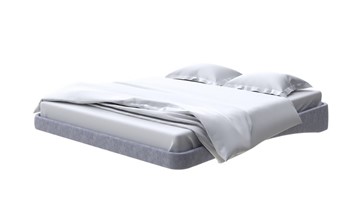 Парящая кровать 2-спальная 160х200, Флок (Бентлей Серый космос) в Магадане