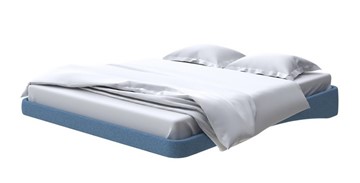 Парящая кровать 160х200, Искусственная шерсть (Лама Индиго) в Магадане