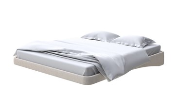 Парящая кровать 2-спальная 160х200, Рогожка (Savana Milk) в Магадане