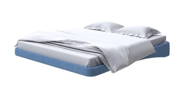 Парящая кровать 160х200, Рогожка (Тетра Голубой) в Магадане