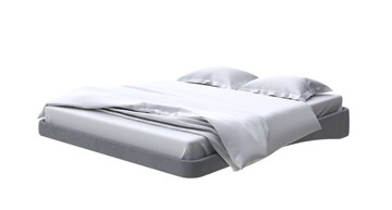 Кровать парящая 160х200, Велюр (Ultra Мокрый асфальт) в Магадане