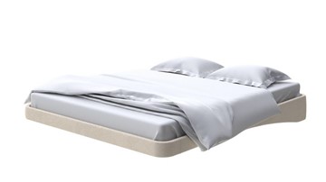 Парящая кровать 160х200, Велюр (Ultra Песочный) в Магадане