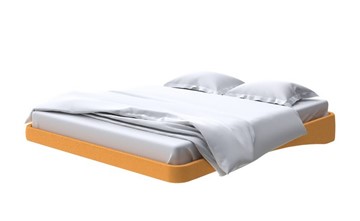 Кровать двуспальная парящая 180х200, Велюр (Scandi Cotton 18 Шафран) в Магадане