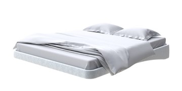 Парящая кровать 200х200, Флок (Бентлей Светло-серый) в Магадане