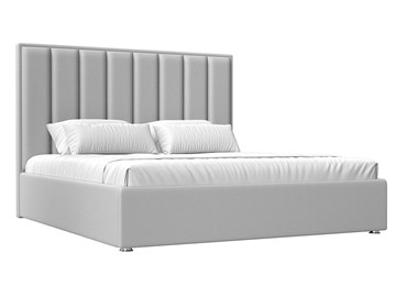 Двуспальная кровать с механизмом Афродита 160, Белый (Экокожа) в Магадане