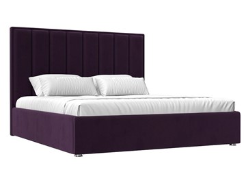 Двуспальная кровать с механизмом Афродита 160, Фиолетовый (Велюр) в Магадане