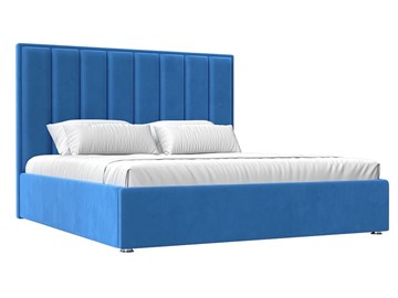 Кровать с подъемным механизмом Афродита 160, Голубой (Велюр) в Магадане