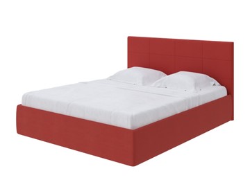 Двуспальная кровать с механизмом Alba 180х200, Велюр (Forest 13 Красный) в Магадане