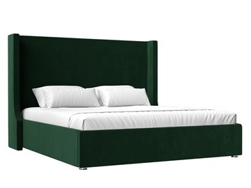 Кровать с механизмом двуспальная Ларго 160, Зеленый (Велюр) в Магадане