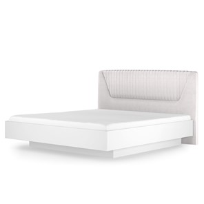 Кровать с подъемным механизмом Кураж Марсель-11 (Белый, ткань Catania white) 1600 в Магадане