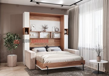 Кровать-шкаф с диваном Добрава, 1400х2000 в Магадане
