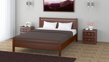 Спальная кровать Вероника-1 (Орех) 160х200 в Магадане