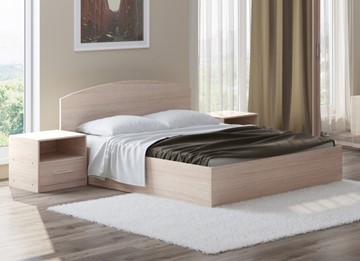 Двуспальная кровать с механизмом Этюд 140x200, Ясень Шимо светлый в Магадане