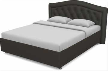 Кровать двуспальная Луиза 1600 с основанием (Nitro Brown) в Магадане
