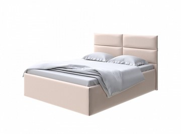Двуспальная кровать Clever 180х190 без кроватного основания Экокожа (Бежевый перламутр) в Магадане