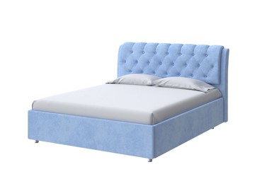 Кровать односпальная Chester 90х200, Велюр (Teddy Небесно-голубой) в Магадане